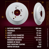 ORIGINAL EQUIPMENT PRECISION: All brake rotors meet or exceed the manufacturing and quality standards of original equipment manufacturers (OEM)